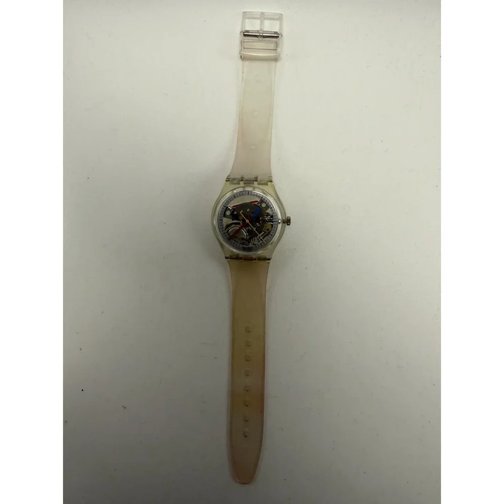 Swatch Jelly Fish GK100 New Battery AG1985 Vintage Skeleton 34MM 7.5
